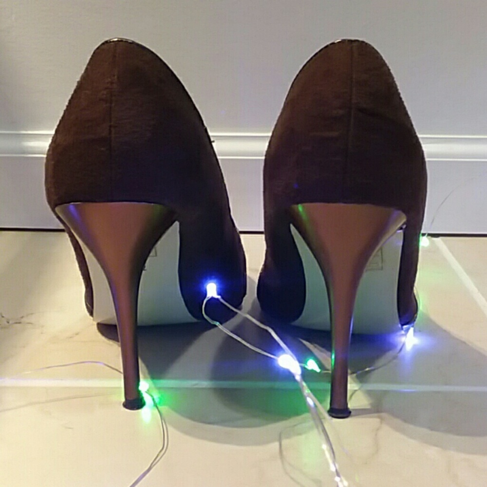 Pierre Dumas colorblock suede heels - Picture 3 of 8